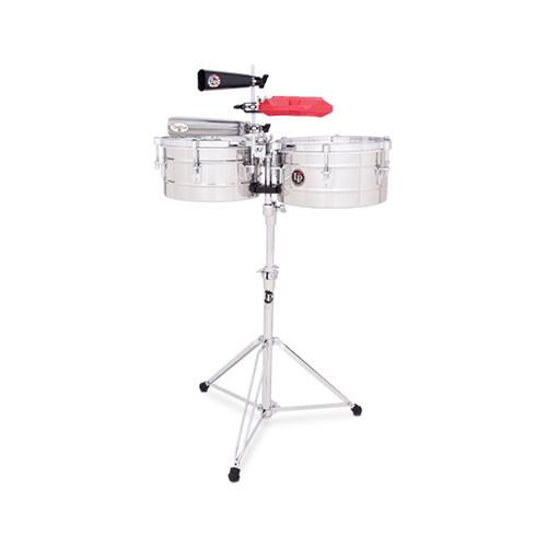 Latin Percussion LP255-S 12+13inch Tito Puente Timbales, Stainless Steel