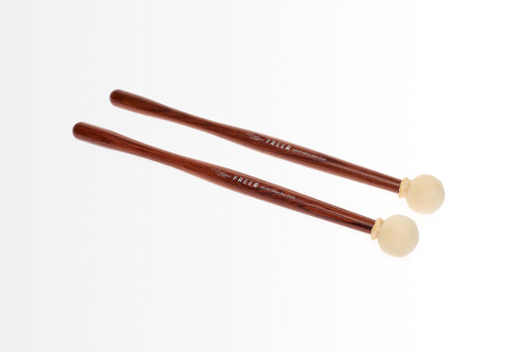 BD2R – SMALL HEAD CHAMOIS BASS DRUM MALLETS ROSEWOOD SHAFTS